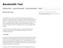 Tablet Screenshot of bandwidthtester.com